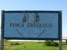 Ponca Creek UCC sign.