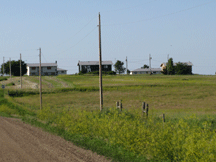 View of Milk's Camp housing from the south.