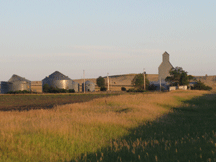 Grain elevators at Mosher, SD.