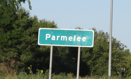 Parmelee highway sign.