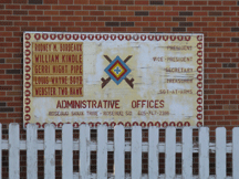 Sign at Rosebud Tribal building.
