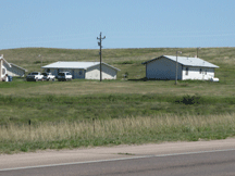 Tribal housing area in Two Strike, SD.
