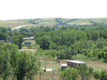 Closeup view of homes south of the Horse Creek housing area.